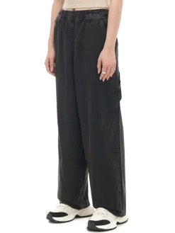 Discount Cropp Szare spodnie baggy z wysokim stanem szary