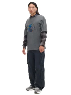 New Cropp Szare spodnie loose z kieszeniami cargo szary