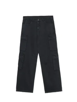 New Cropp Szare spodnie loose z kieszeniami cargo szary