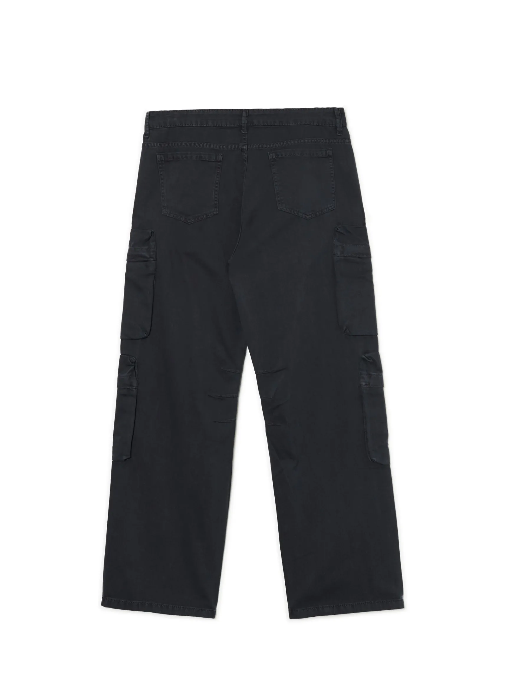 New Cropp Szare spodnie loose z kieszeniami cargo szary