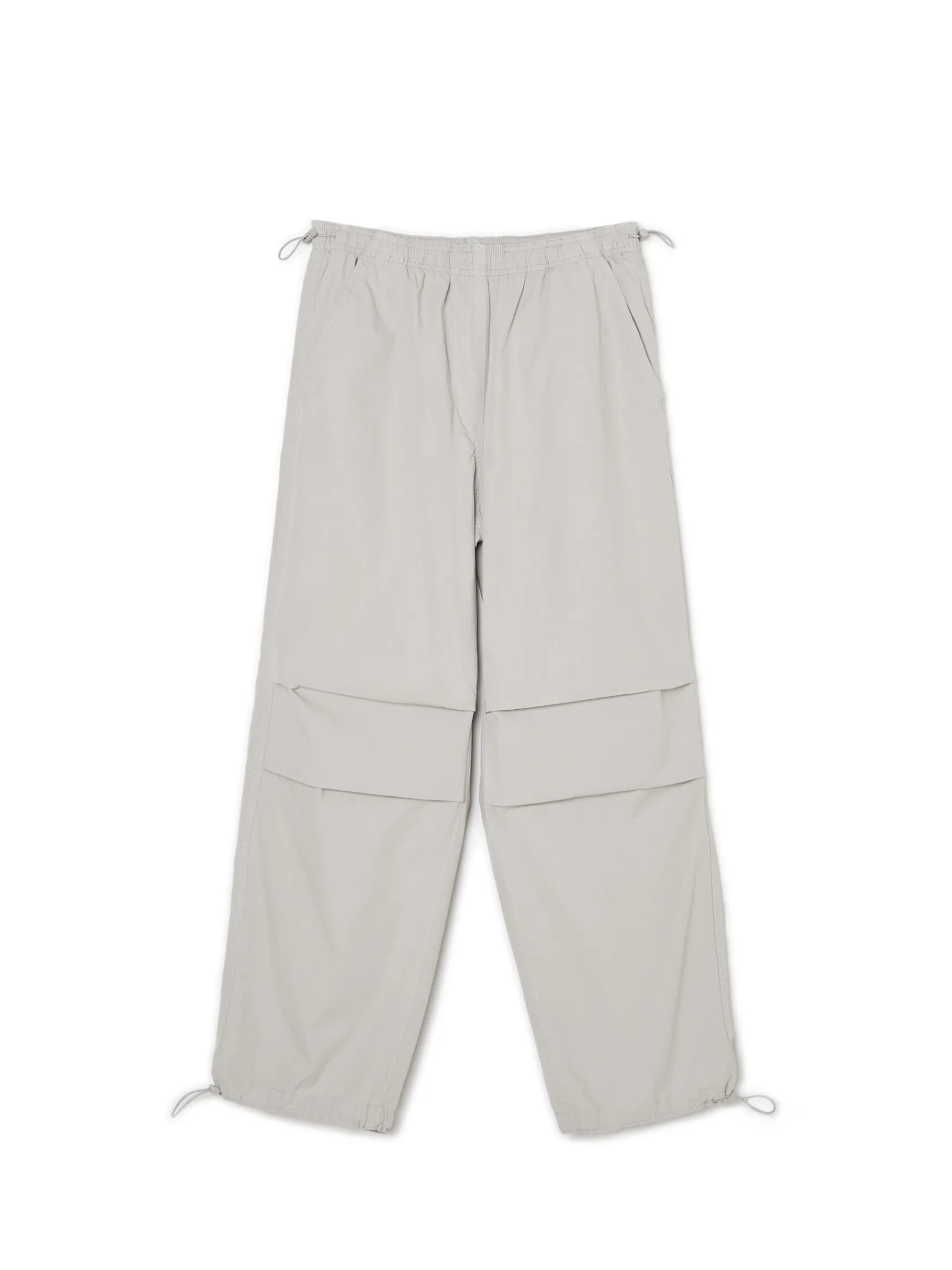 Best Cropp Szare spodnie parachute jasnyszary