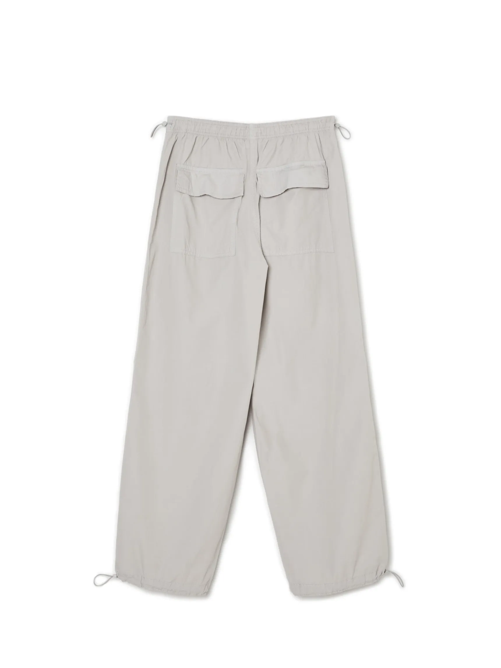 Best Cropp Szare spodnie parachute jasnyszary