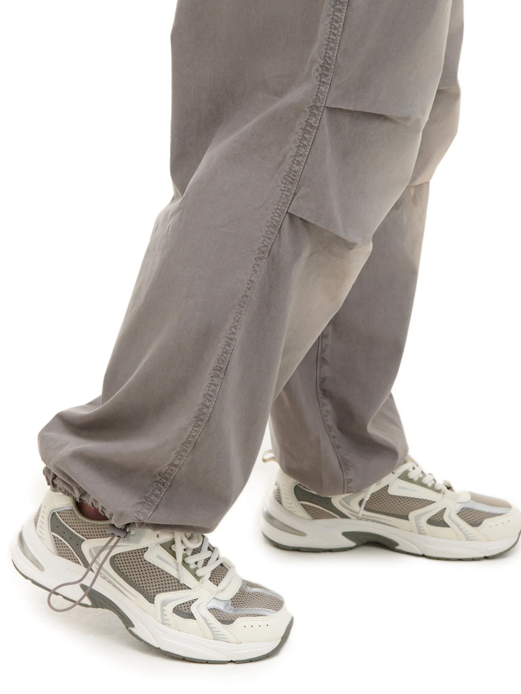 Discount Cropp Szare spodnie parachute inny