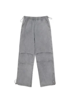 Sale Cropp Szare spodnie parachute jasnyszary