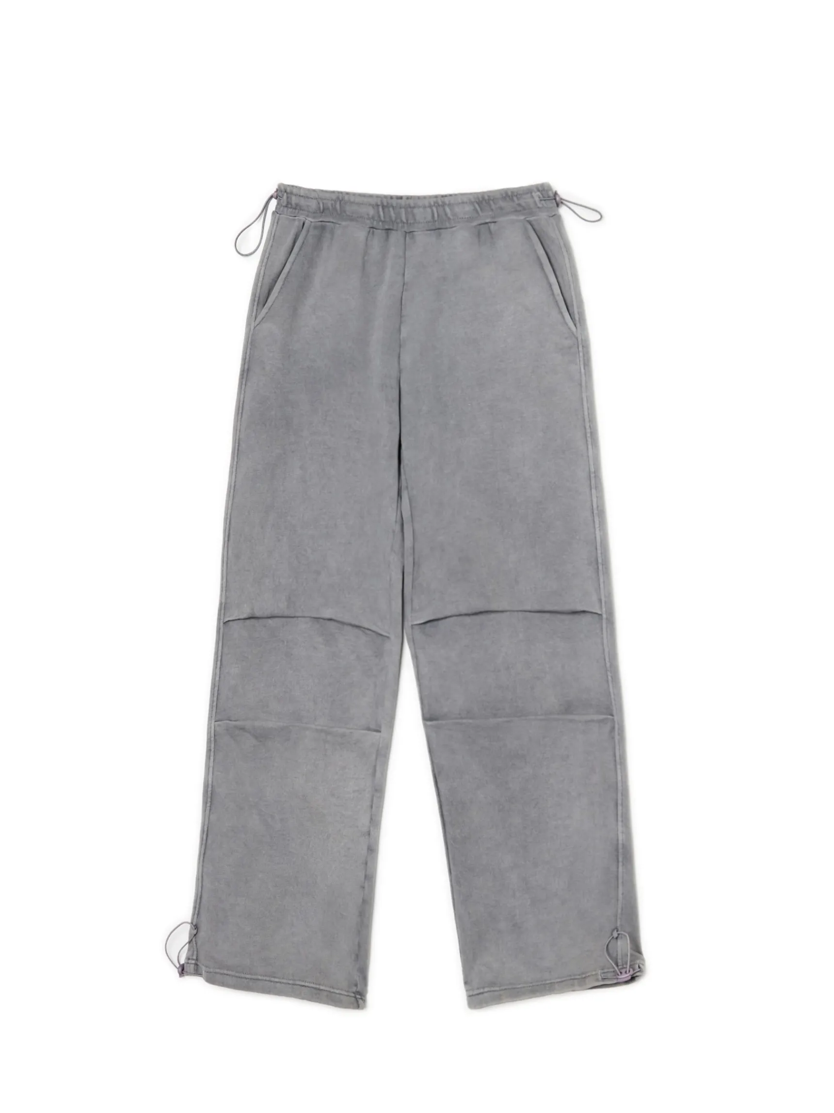 Sale Cropp Szare spodnie parachute jasnyszary