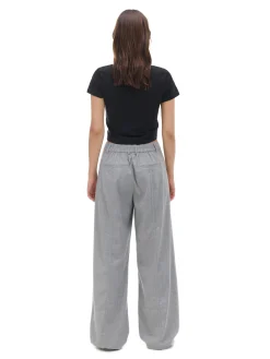 Sale Cropp Szare spodnie tailoring szary