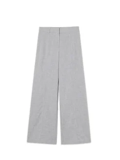 Sale Cropp Szare spodnie tailoring szary