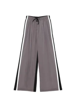 Hot Cropp Szare spodnie z lampasami czarny