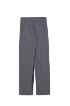 Outlet Cropp Szare spodnie z wysokim stanem szary