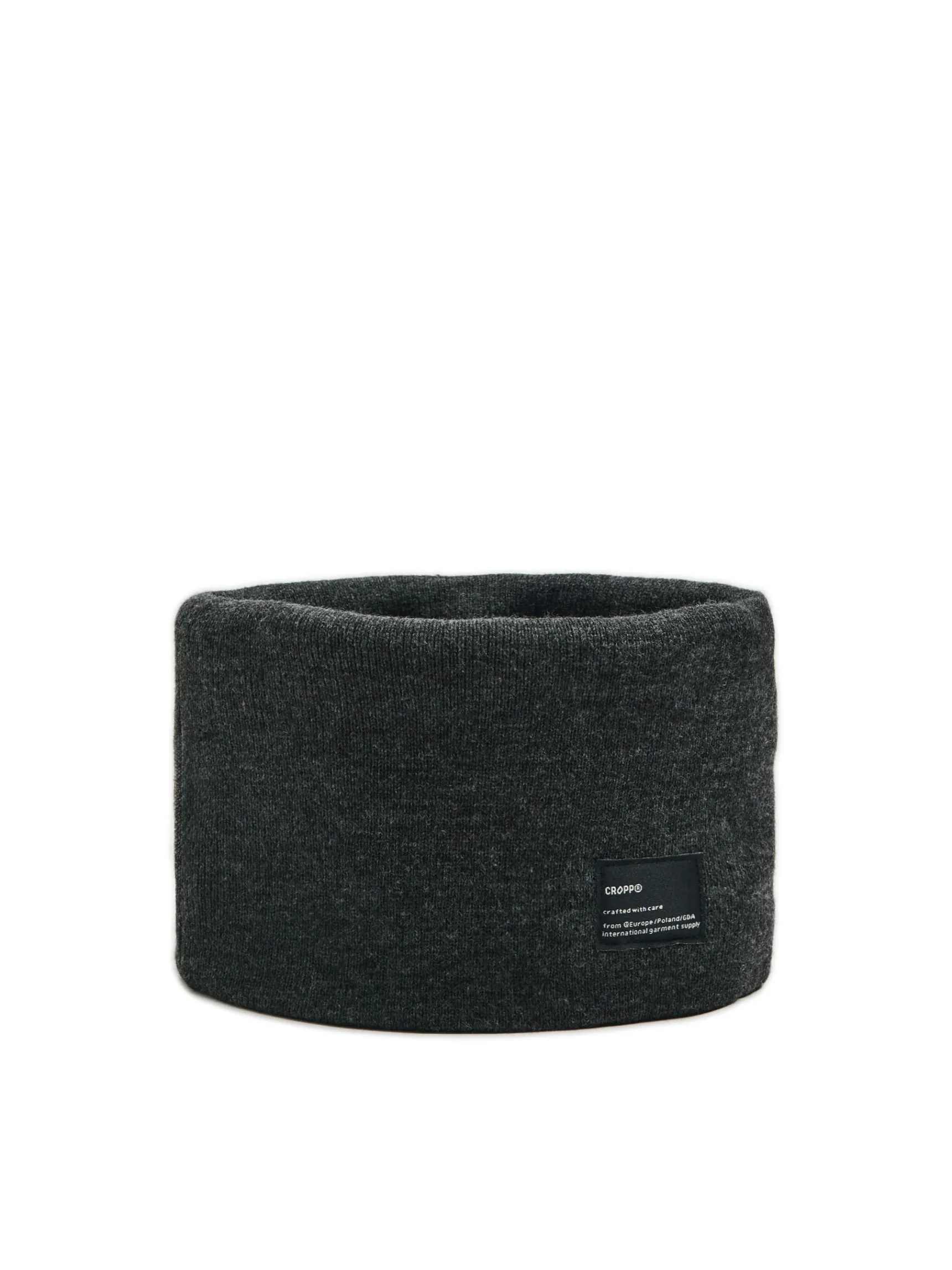 Clearance Cropp Szary dzianinowy komin czarny