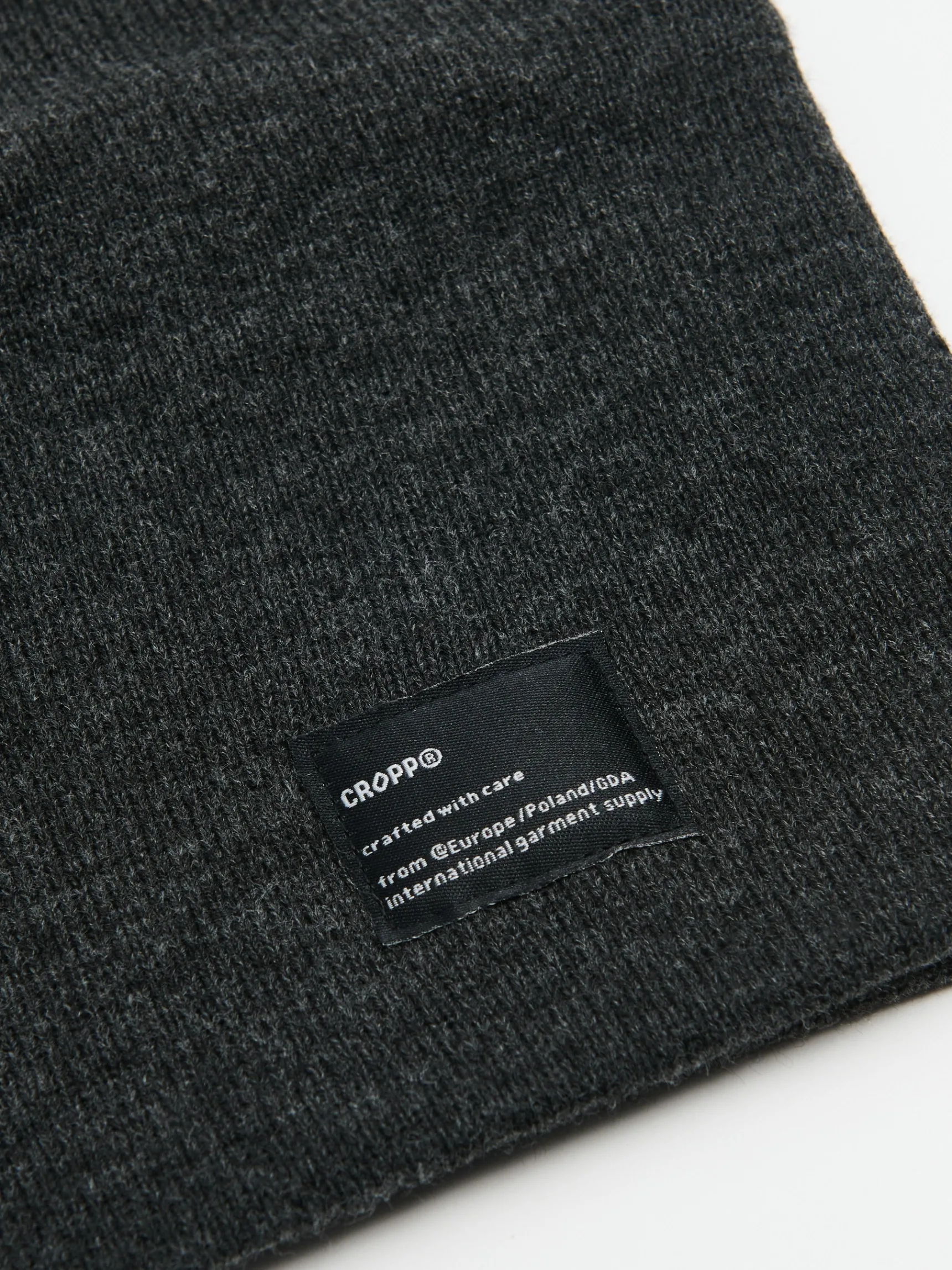 Clearance Cropp Szary dzianinowy komin czarny