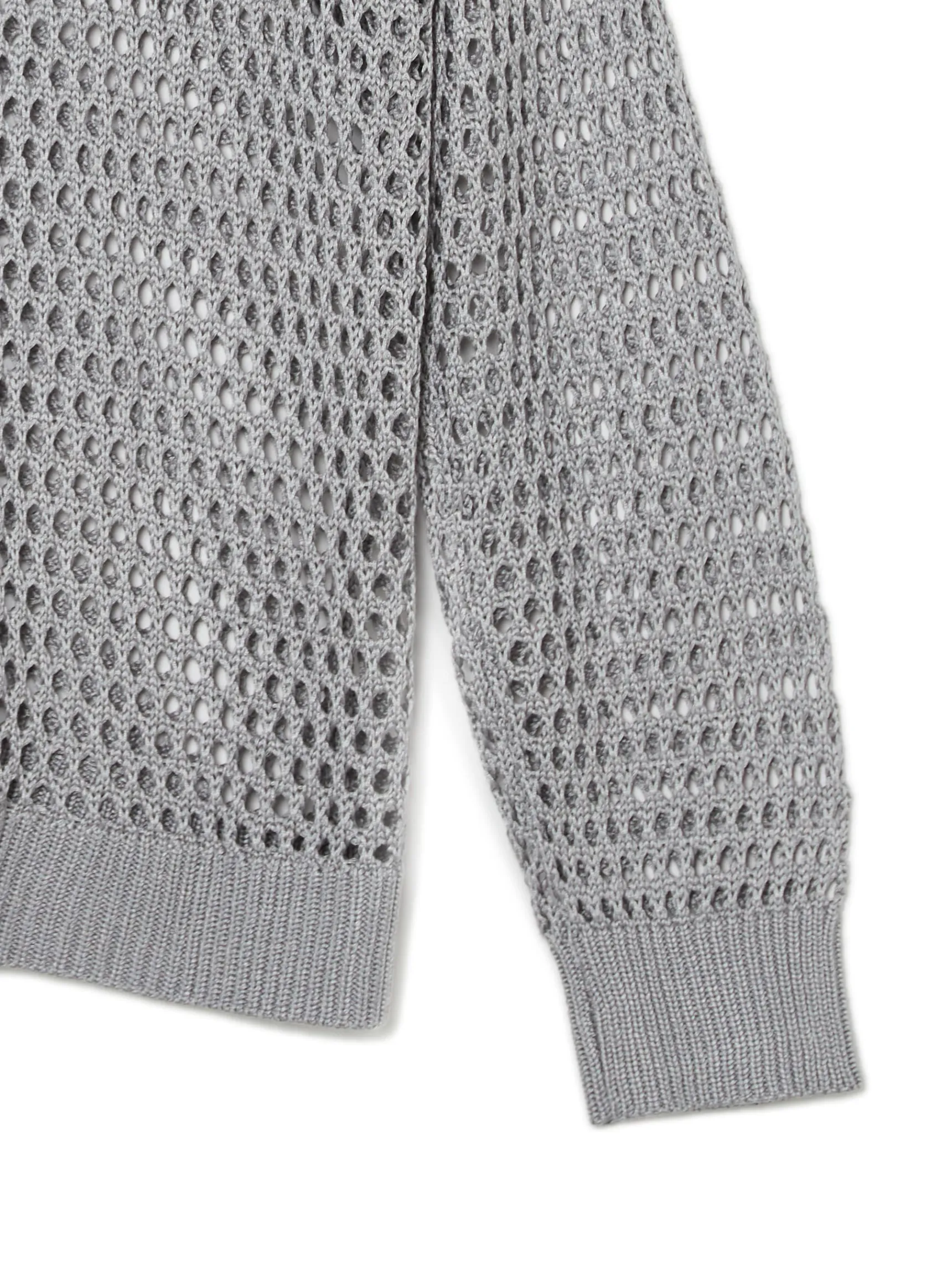 Sale Cropp siatkowy sweter szary