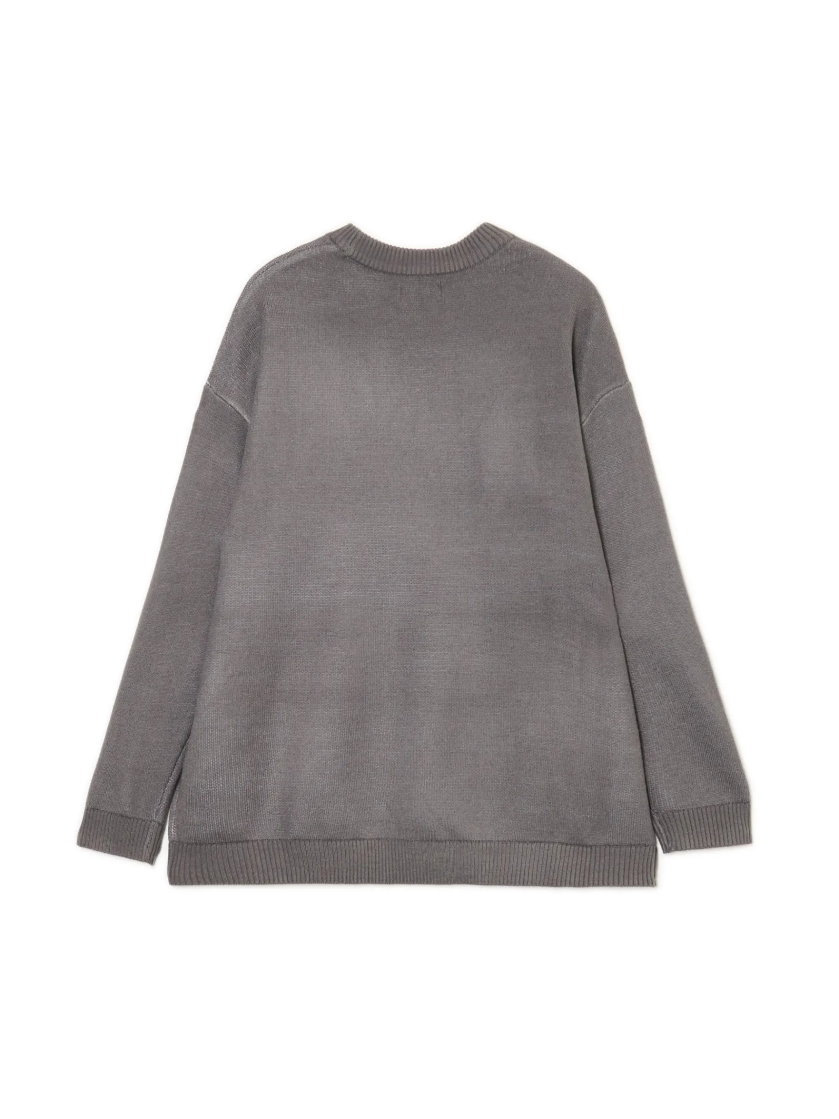 Discount Cropp sweter z artystycznym nadrukiem szary