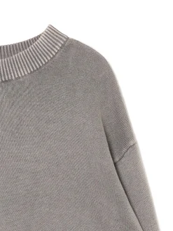 Sale Cropp Szary sweter z efektem sprania jasnyszary