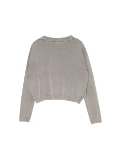 Sale Cropp Szary sweter z efektem sprania jasnyszary