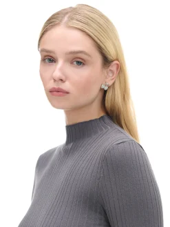 Outlet Cropp sweter z półgolfem szary