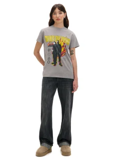 Online Cropp Szary T-shirt z nadrukiem Twenty One Pilots jasnyszary