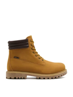 Best Cropp Sznurowane trzewiki za kostkę żółty