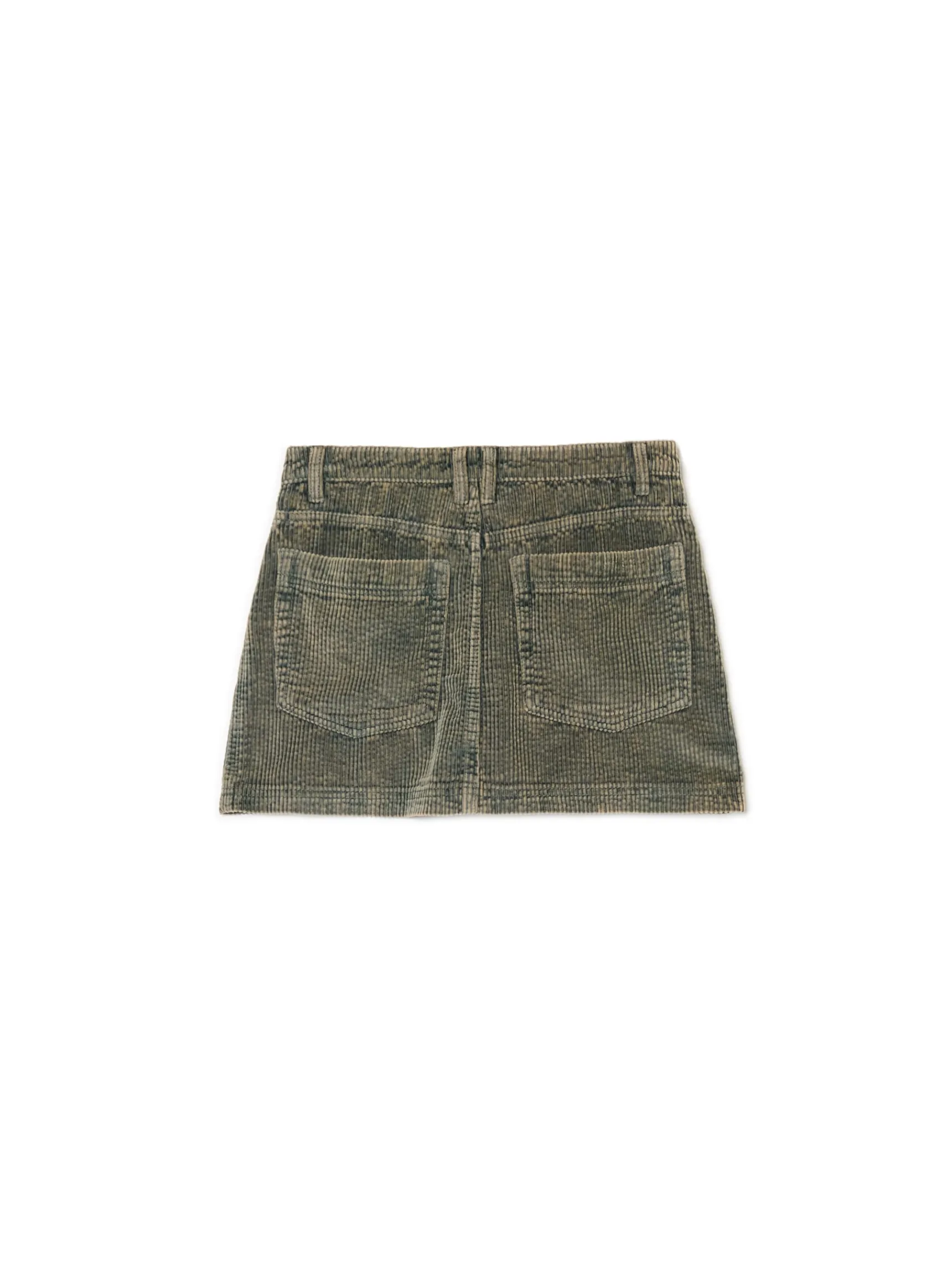 Discount Cropp Sztruksowa spódnica mini zielony