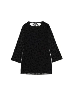 Best Cropp Szyfonowa sukienka mini w kwiaty czarny