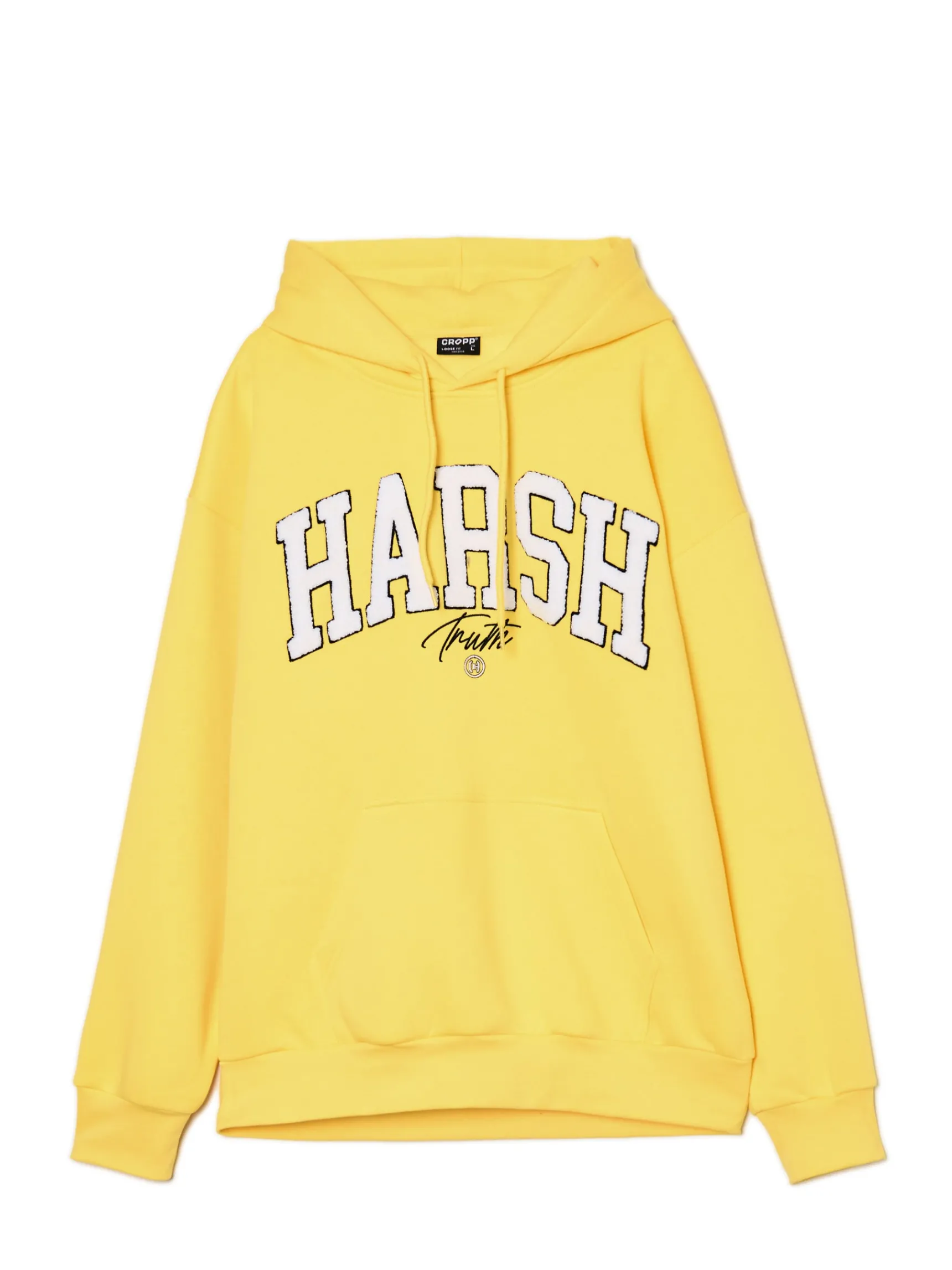 Sale Cropp Żółta bluza z aplikacją UNISEX żółty