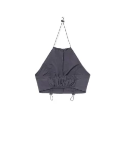 Fashion Cropp Top z regulacją fioletowy