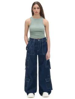 Clearance Cropp Top z wiązaniami zielony
