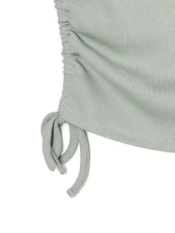 Clearance Cropp Top z wiązaniami zielony