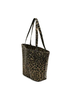 Outlet Cropp Torba shopper w panterkę brązowy