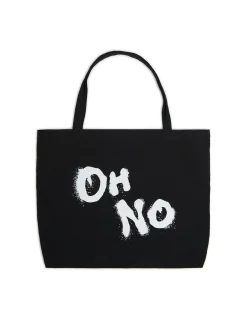 Best Cropp Torba shopper z kontrastowym napisem czarny