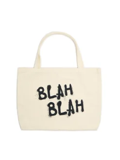 Discount Cropp Torba shopper z ozdobnym napisem kremowy