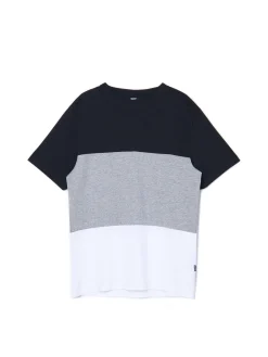 Clearance Cropp Trójkolorowa koszulka w pasy czarny