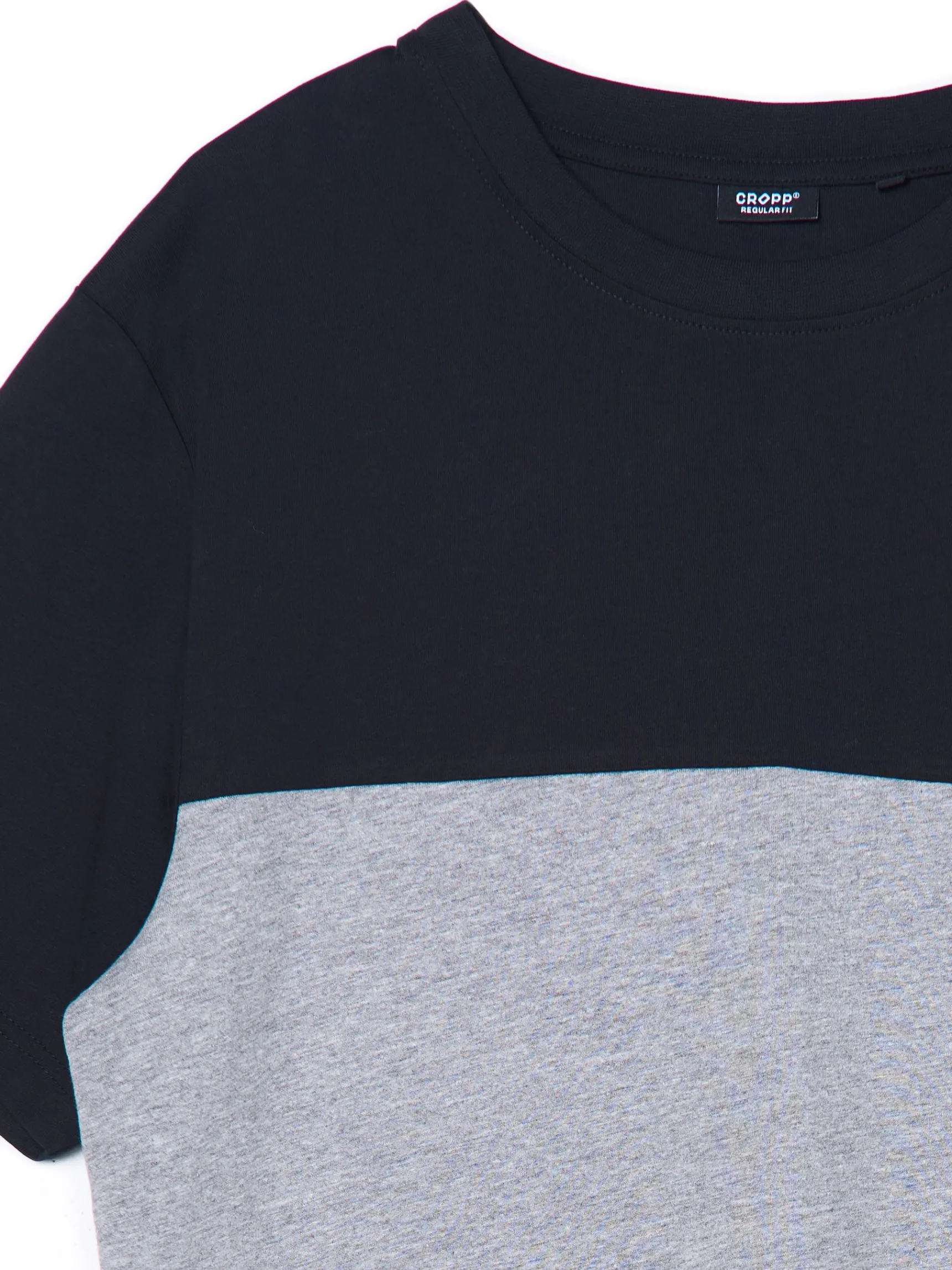 Clearance Cropp Trójkolorowa koszulka w pasy czarny