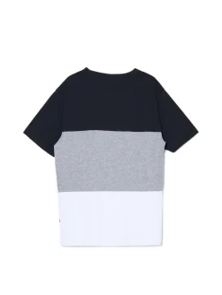 Clearance Cropp Trójkolorowa koszulka w pasy czarny