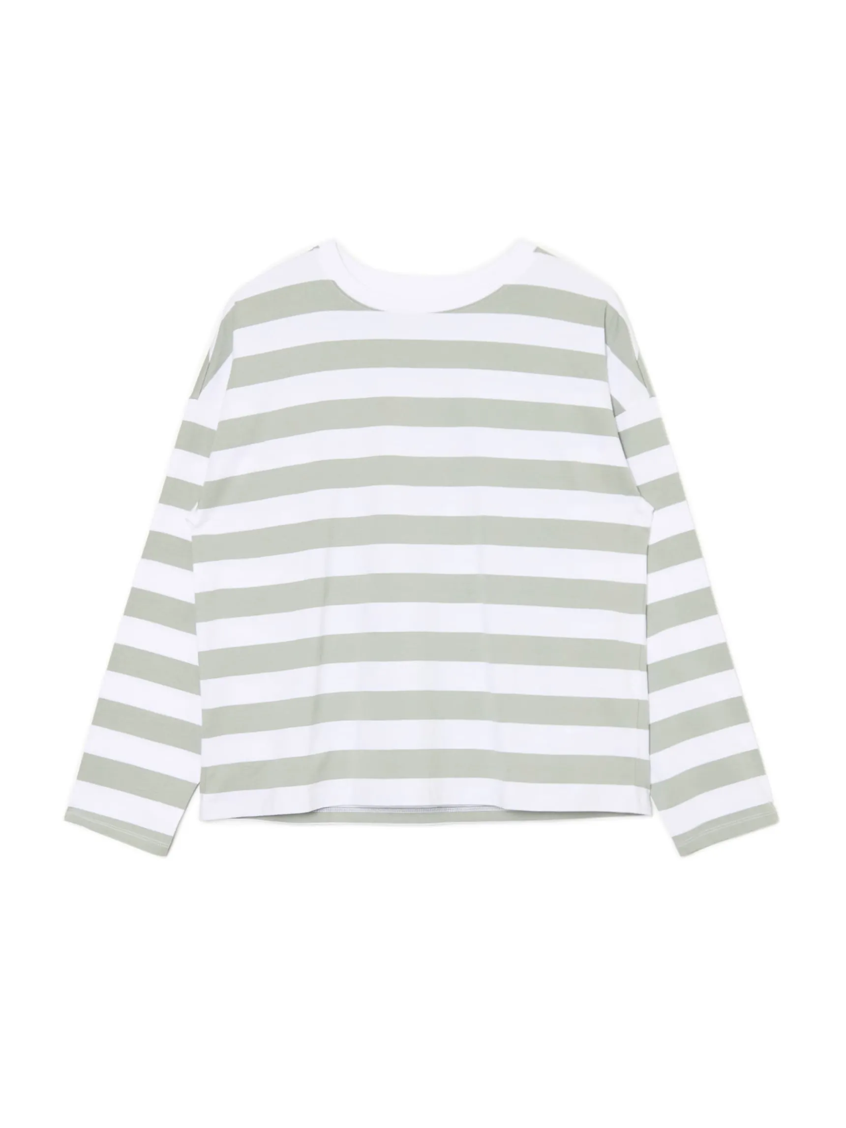 Clearance Cropp T-shirt longsleeve w paski UNISEX zielony