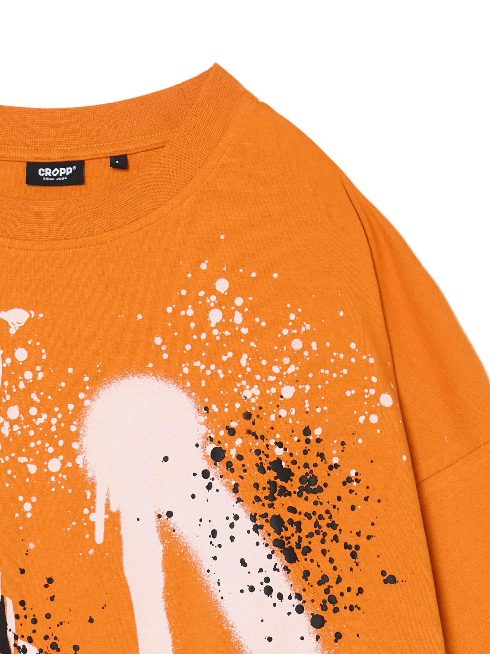 Outlet Cropp T-shirt oversize Ekko z Arcane pomarańczowy