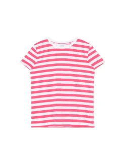 Fashion Cropp T-shirt w paski różowy