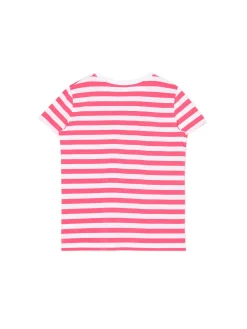 Fashion Cropp T-shirt w paski różowy