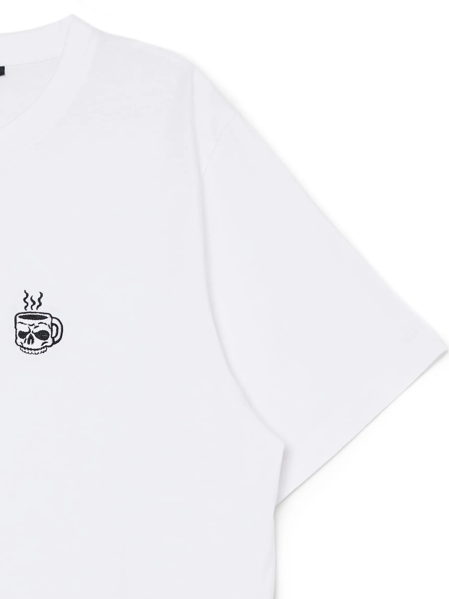 Online Cropp T-shirt z haftem biały
