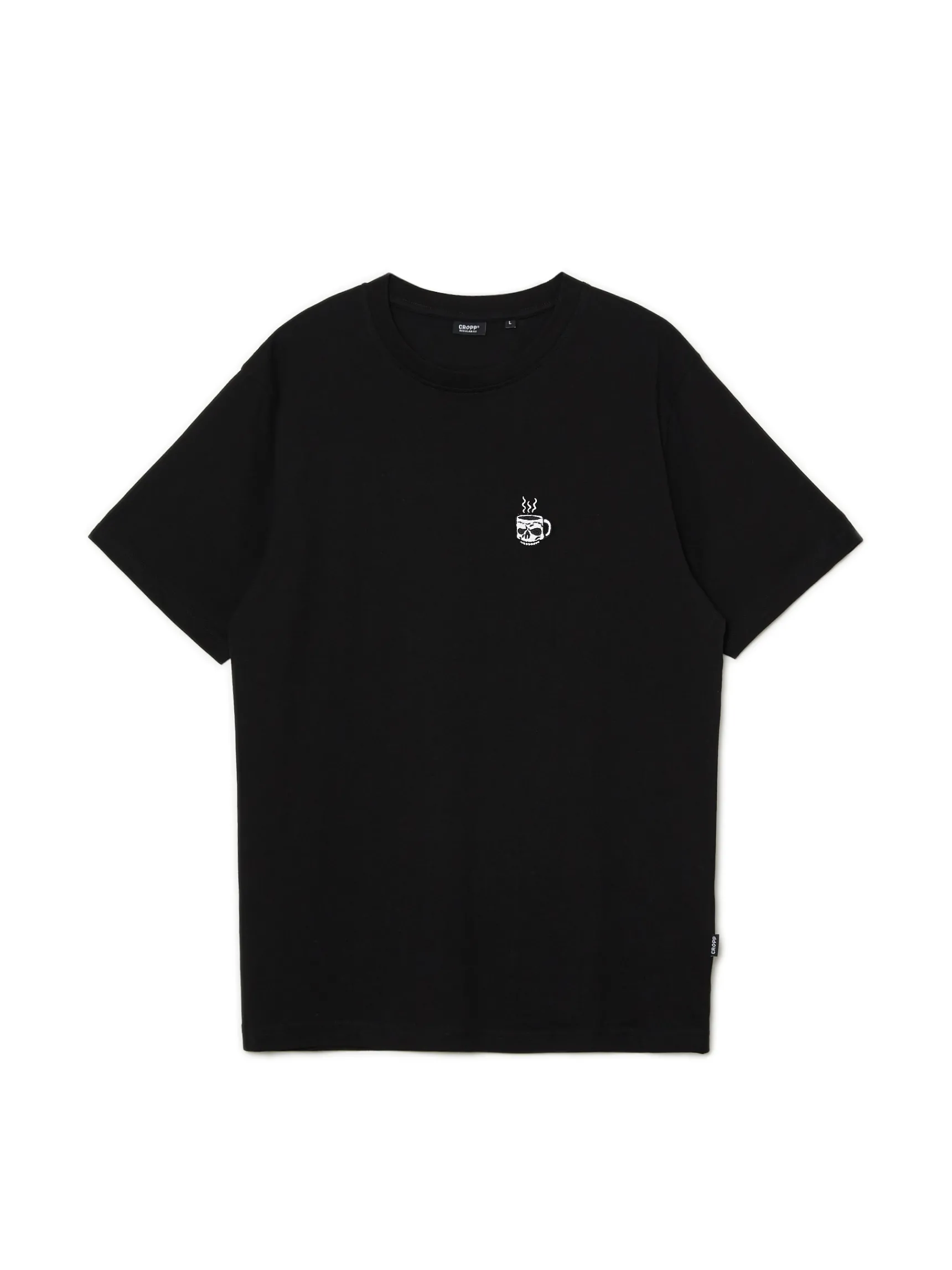 Outlet Cropp T-shirt z haftem czarny