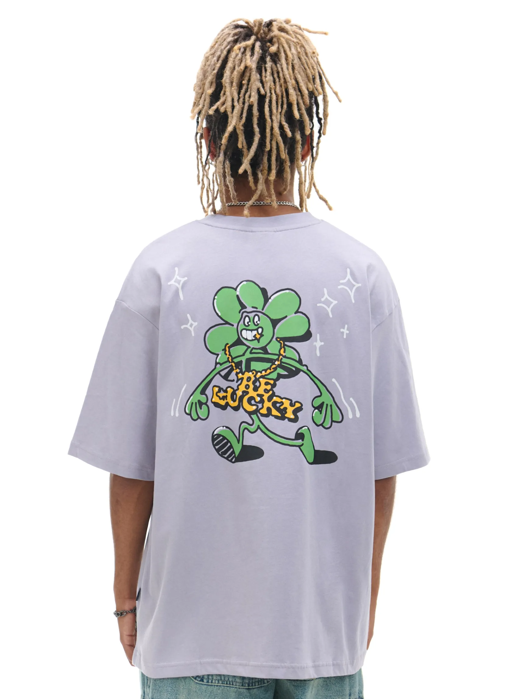 Clearance Cropp T-shirt z koniczyną szary