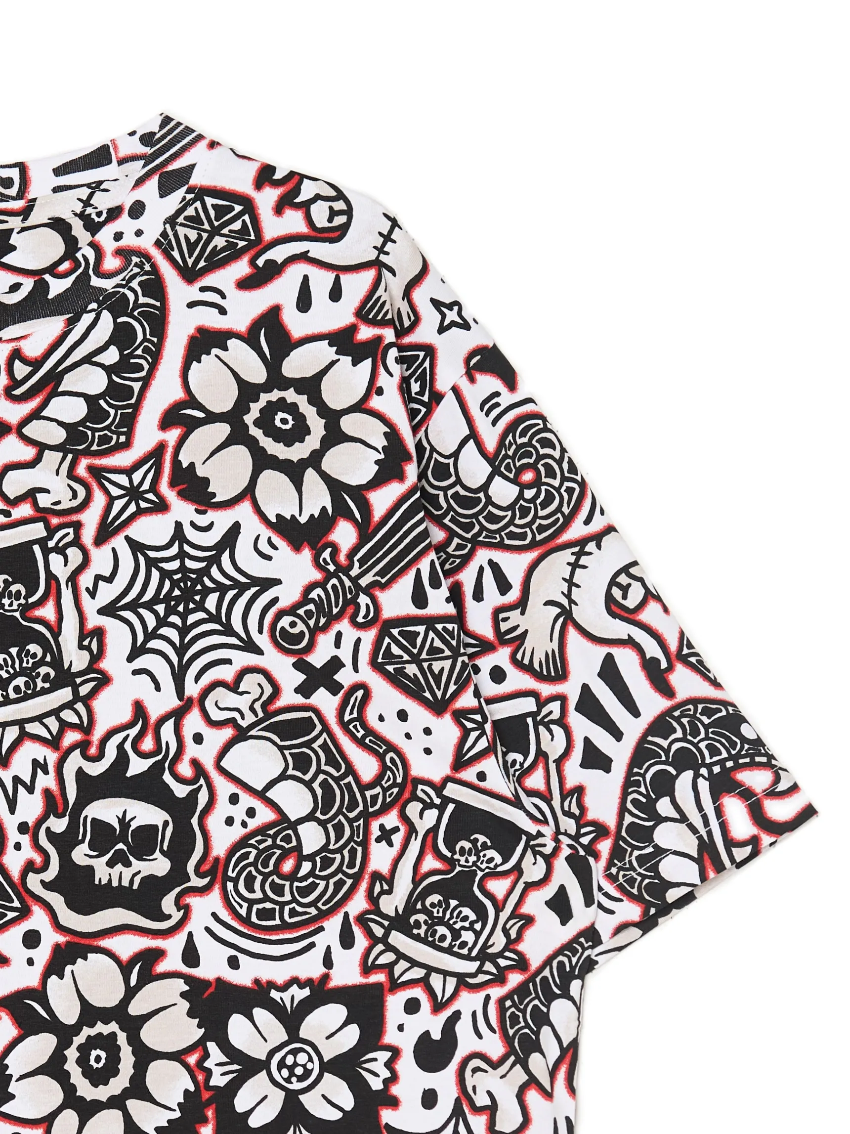 Fashion Cropp T-shirt z nadrukiem all over biały