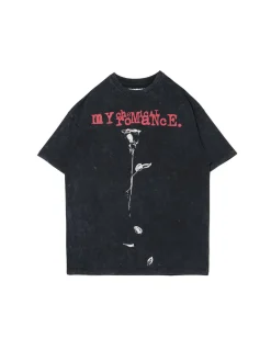 Online Cropp T-shirt z nadrukiem My Chemical Romance UNISEX czarny