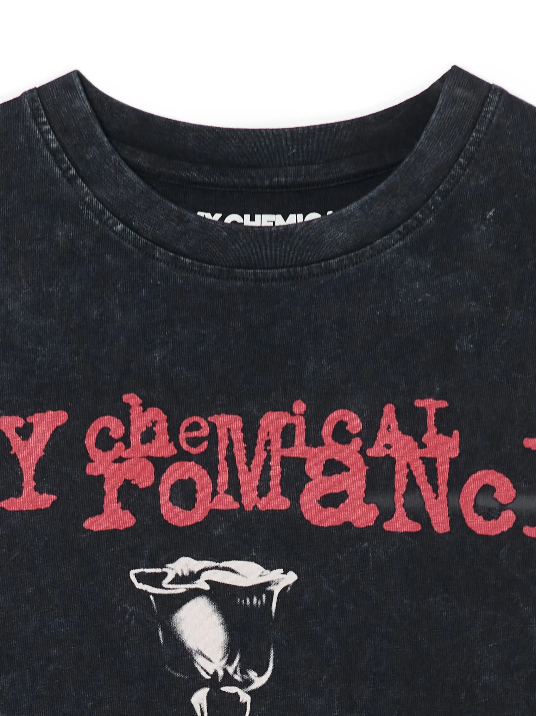 Online Cropp T-shirt z nadrukiem My Chemical Romance UNISEX czarny