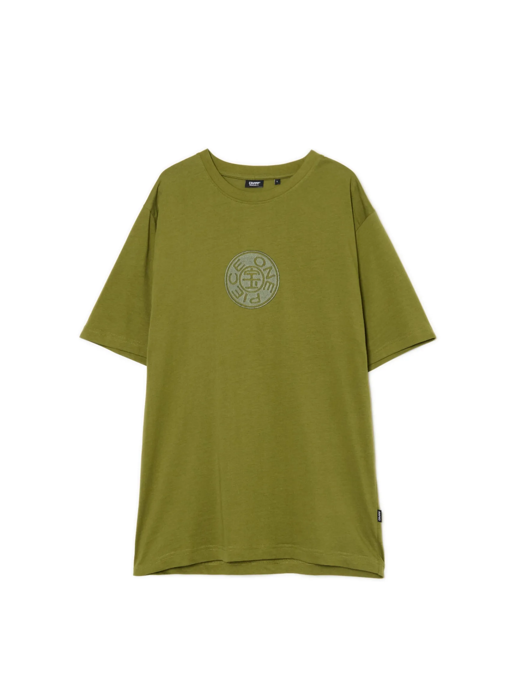 Clearance Cropp T-shirt z nadrukiem One Piece zielony
