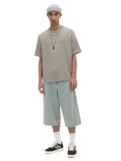 Clearance Cropp T-shirt z napisami zielony