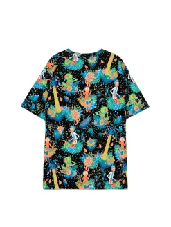 Online Cropp T-shirt z printem all over Rick i Morty wielobarwny