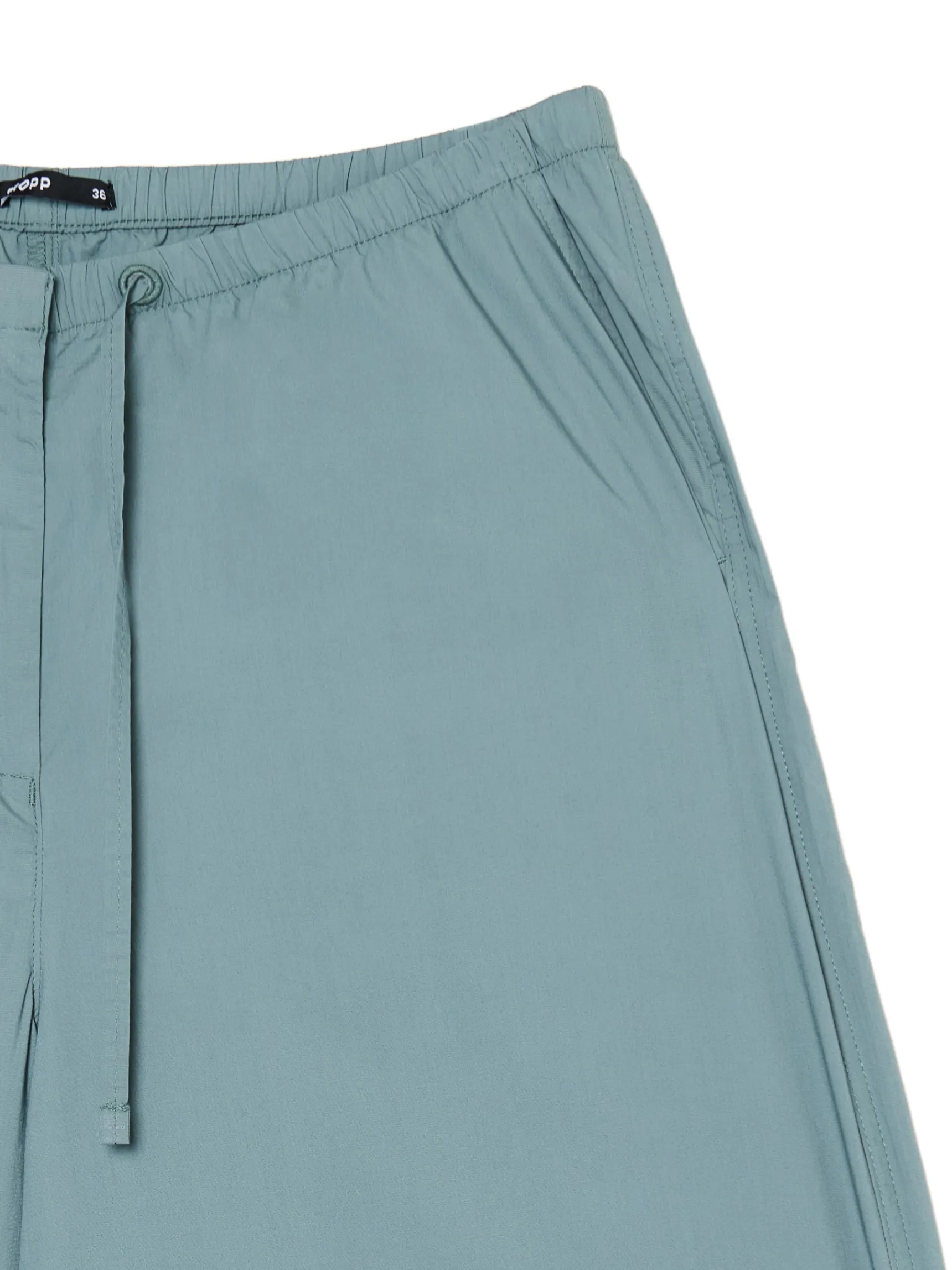 New Cropp Turkusowe spodnie wide leg zielony