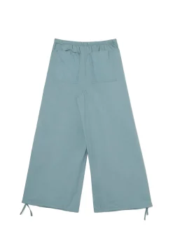 New Cropp Turkusowe spodnie wide leg zielony