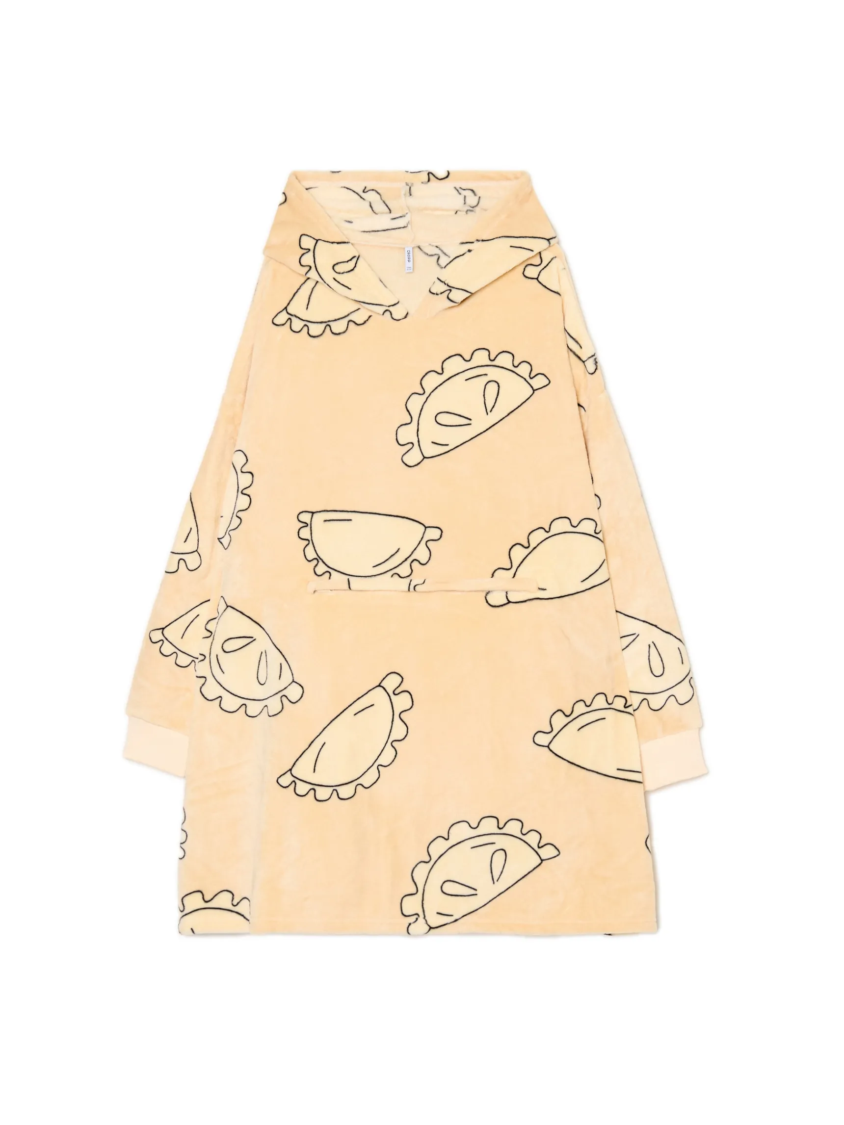 Discount Cropp Świąteczna bluza snuddie w pierogi beżowy
